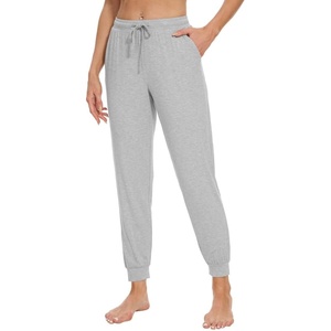image:imageWiWi Womens Viscose from Bamboo Joggers Super Soft Pajama Pants Yoga Bottoms Cooling Lounge Sweatpants SXXLClight Heather Grey