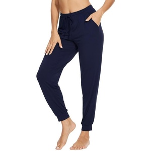 image:imageWiWi Womens Viscose from Bamboo Joggers Super Soft Pajama Pants Yoga Bottoms Cooling Lounge Sweatpants SXXLCnavy