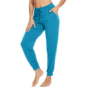 image:imageWiWi Womens Viscose from Bamboo Joggers Super Soft Pajama Pants Yoga Bottoms Cooling Lounge Sweatpants SXXLCteal Blue