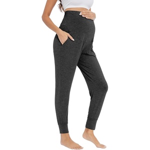 image:imageWiWi Womens Viscose from Bamboo Maternity Pants Soft Over The Belly Pregnancy Leggings High Waist Stretchy BottomsAcharcoal Heather